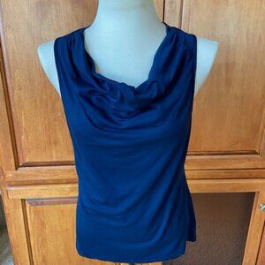 Ibex Women's Merino Wool Blue Cowl Neck Tank Size M Retail $125